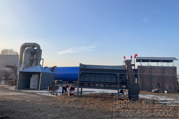 玉米秸稈烘干機采用經(jīng)濟環(huán)保熱風干燥工藝，可以將青儲秸稈或黃儲秸稈快速脫水，便于后續(xù)打包儲存運輸。