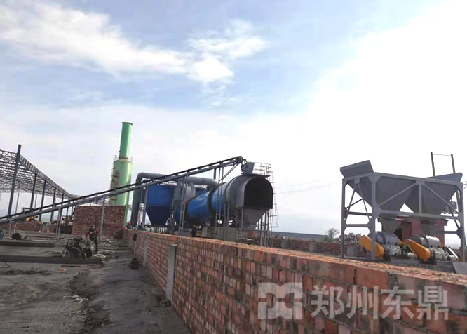 煤泥烘干機安裝現場